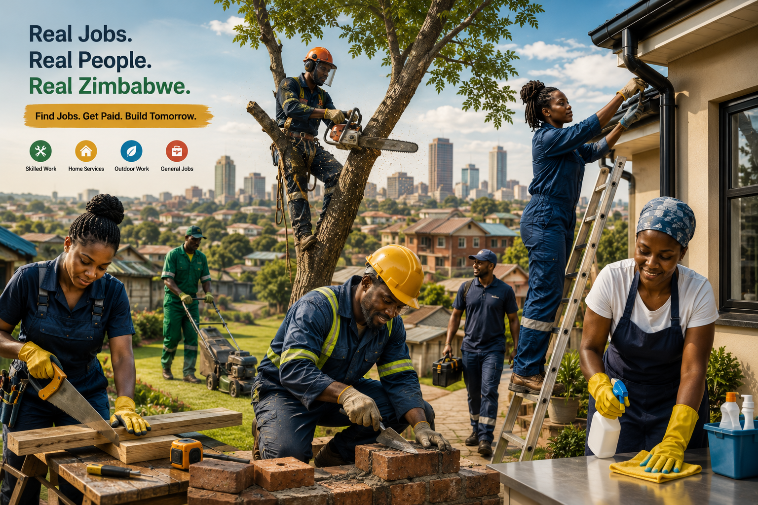 Real jobs, real people, real Zimbabwe — skilled workers across Kubasa Africa